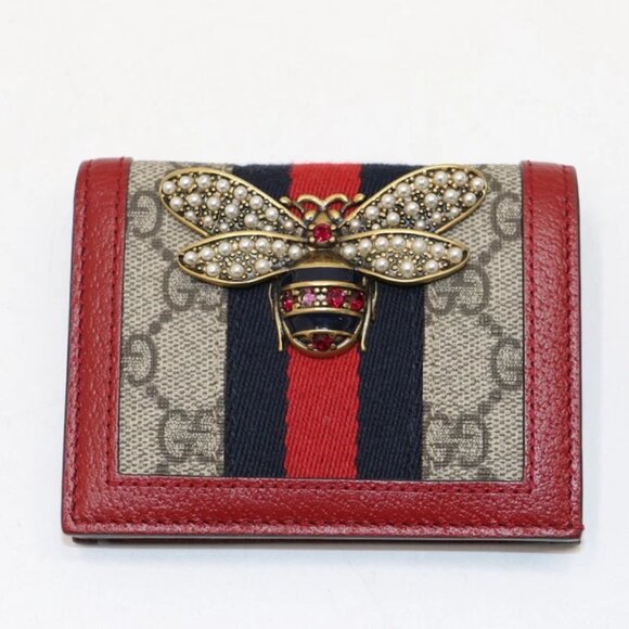 Gucci GG Supreme Queen Margaret Card Case - Picture 1 of 14
